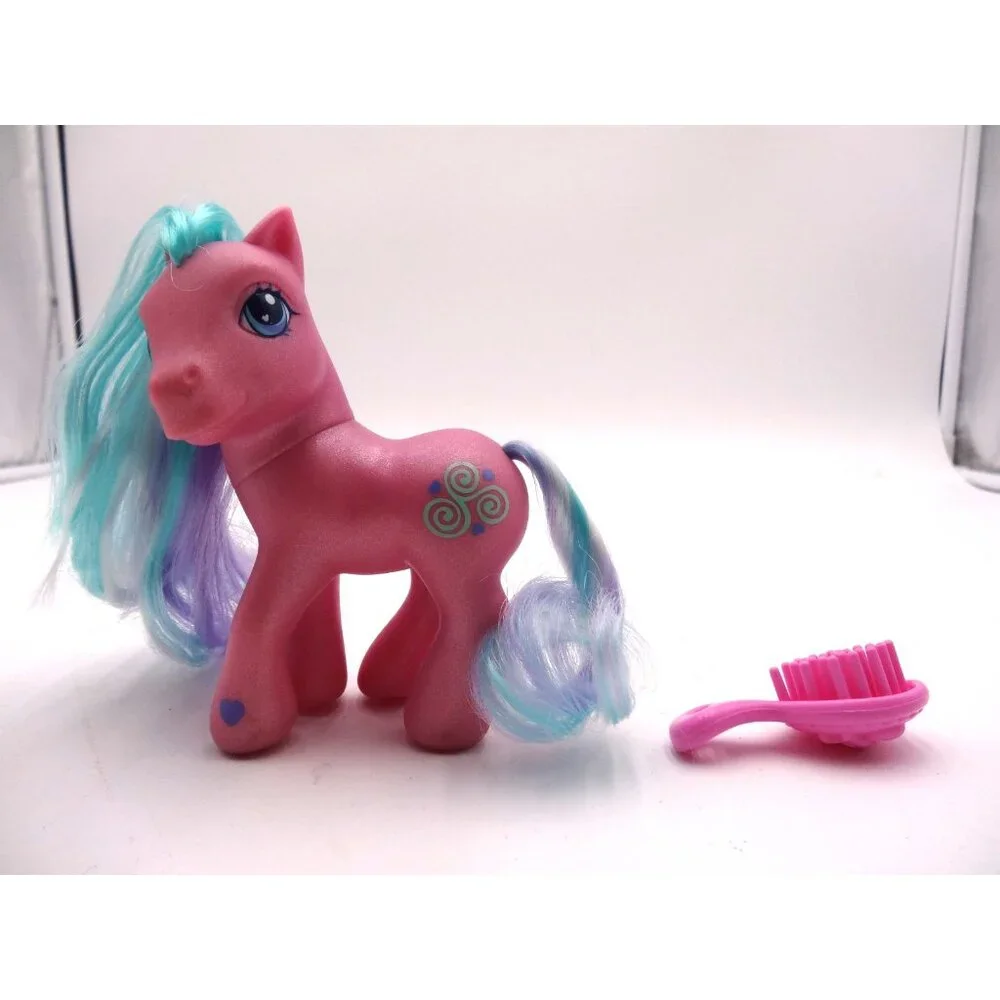 MLP My‎ Little Pony G3 TOOLA-ROOLA- Spirals And Hearts Toy and Brush 2002
